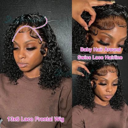 YKB Mongolian Afro Kinky Curly Bob Wig