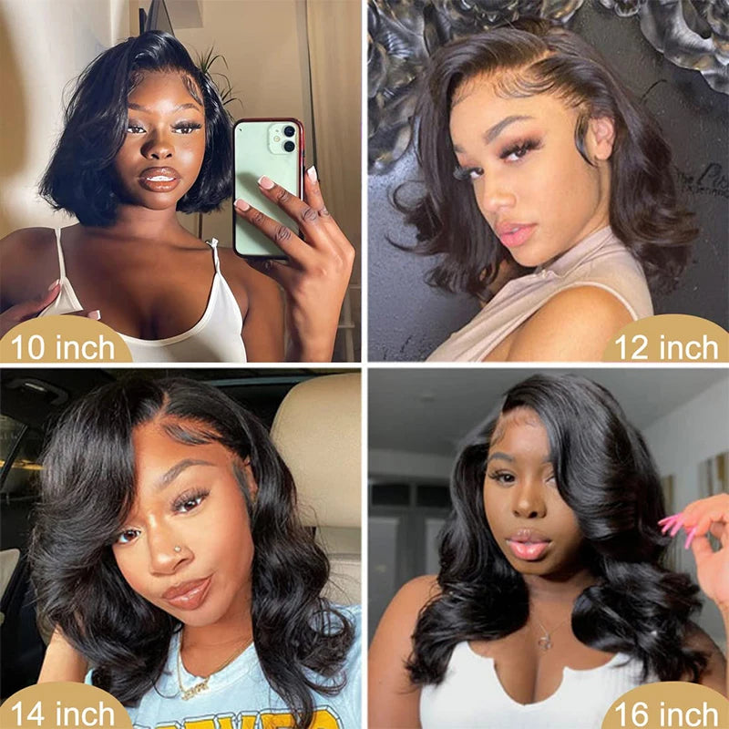 Body Wave Bob Wig – Lace Front, Full Volume"