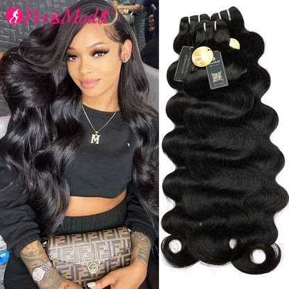 LuxeWave 15A Brazilian Body Wave Bundles – 30 Inch Remy Human Hair Extensions