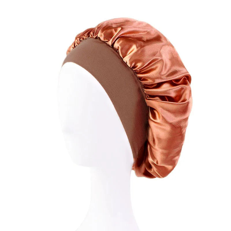 Satin Wide Brim Sleep Cap