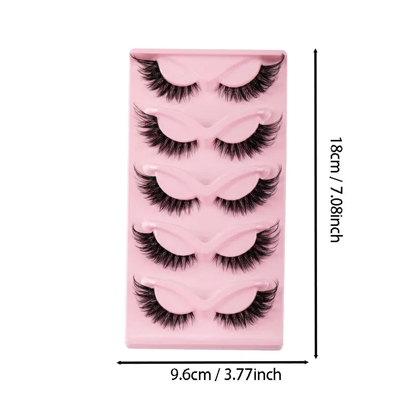 5 Pairs Cat Eye Faux Mink Lashes