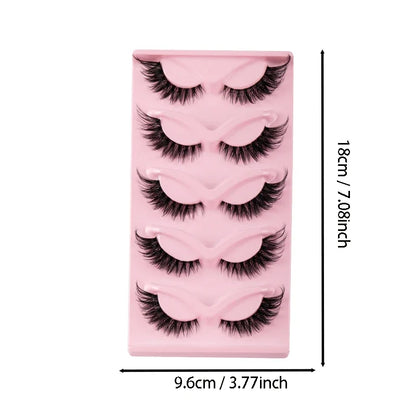 5 Pairs Cat Eye Faux Mink Lashes