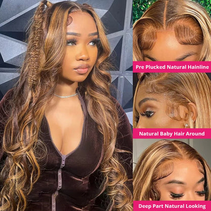 30 Inch Highlight Body Wave Lace Wig