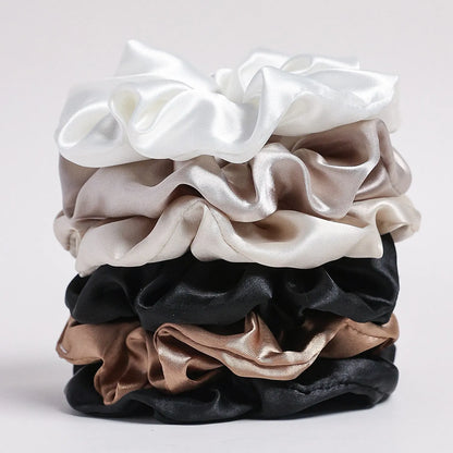 6-Piece Satin Scrunchie Set – Simple & Elegant