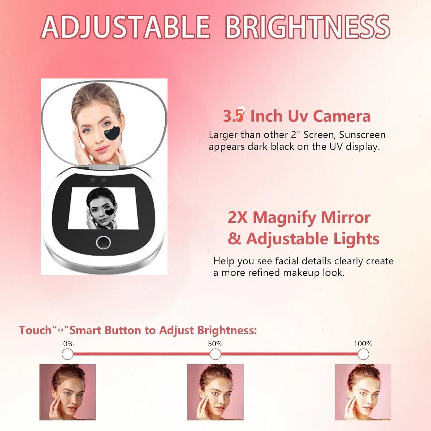 Portable UV Camera Travel Mirror