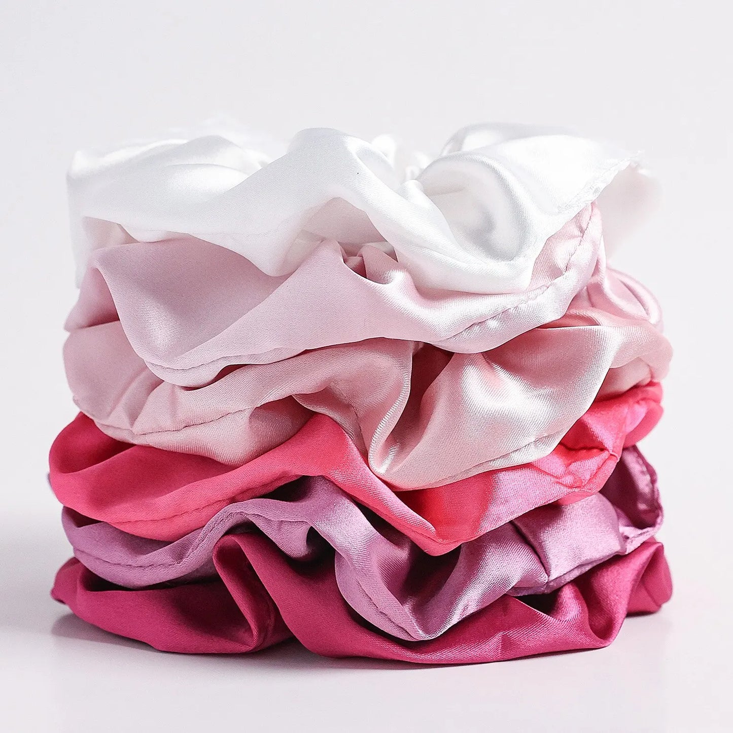 6-Piece Satin Scrunchie Set – Simple & Elegant