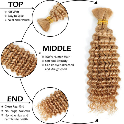 18-inch Deep Wave Human Braiding Hair