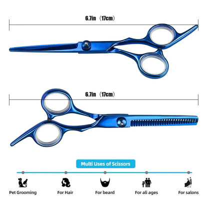 Pro Haircutting Scissors Set - 6'' Shears & Styling Tools