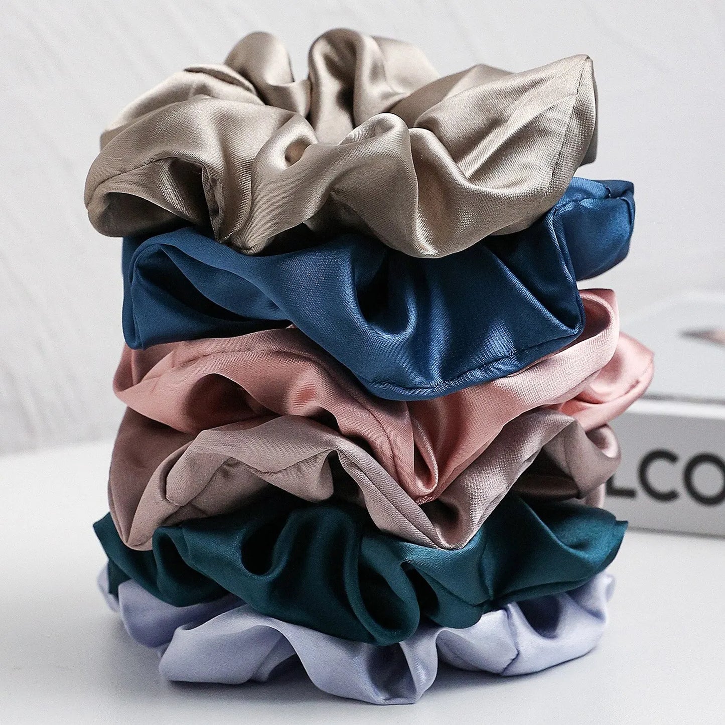 6-Piece Satin Scrunchie Set – Simple & Elegant