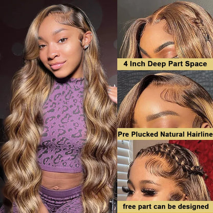 Honey Blonde Body Wave 360 Lace Front Wig