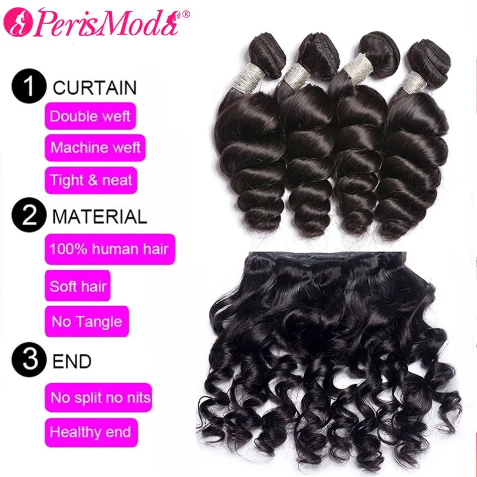 30 Inch Brazilian Loose Wave Bundles – 100% Remy Human Hair Extensions