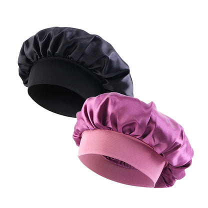 Satin Wide Brim Sleep Cap