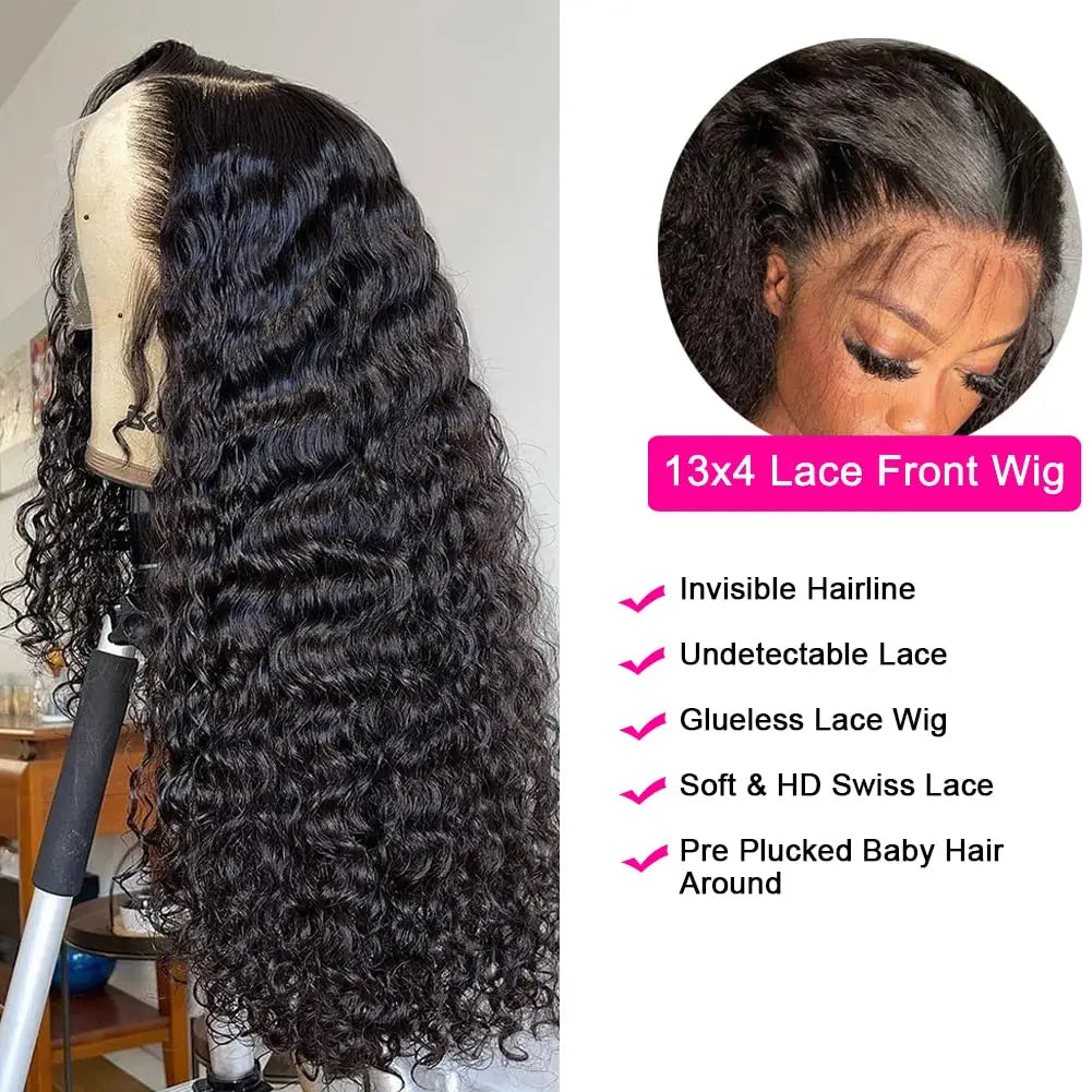 180% Deep Wave Lace Frontal