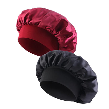 Satin Wide Brim Sleep Cap