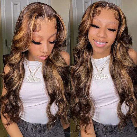 30 Inch Highlight Body Wave Lace Wig