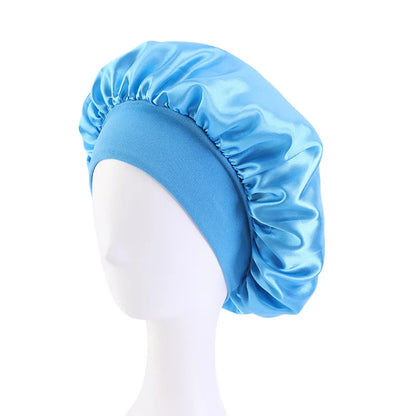 Satin Wide Brim Sleep Cap