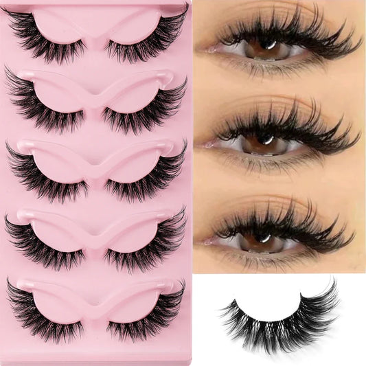 5 Pairs Cat Eye Faux Mink Lashes