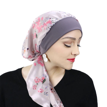 Printed Pre-Tie Headscarf Chemo Turban