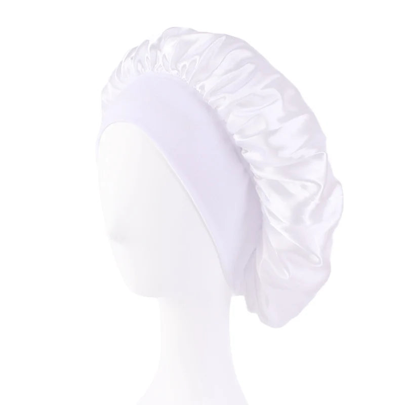 Satin Wide Brim Sleep Cap