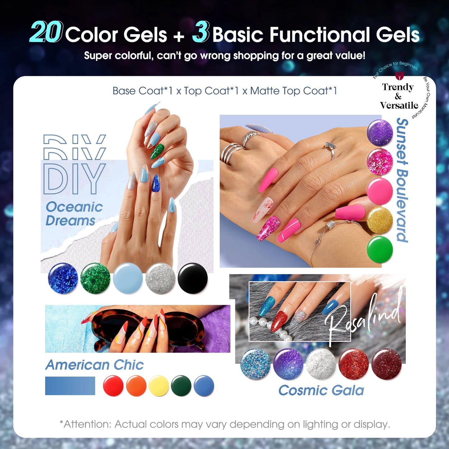 24pcs Gel Nail Polish Set