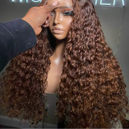 Curly Burgundy HD Lace Frontal Wig