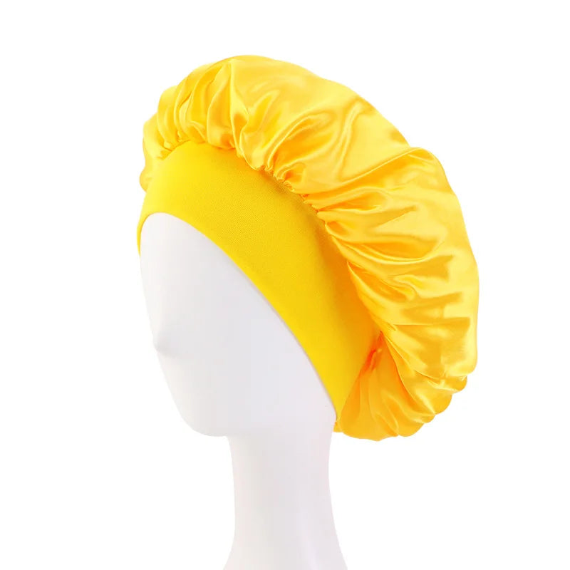 Satin Wide Brim Sleep Cap