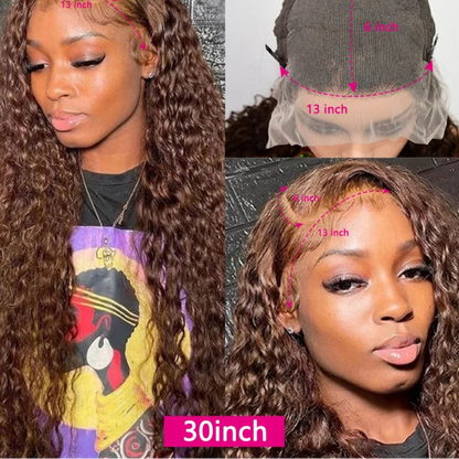 Curly Burgundy HD Lace Frontal Wig