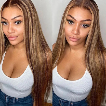 Blonde Ombre Straight Lace Front Wig