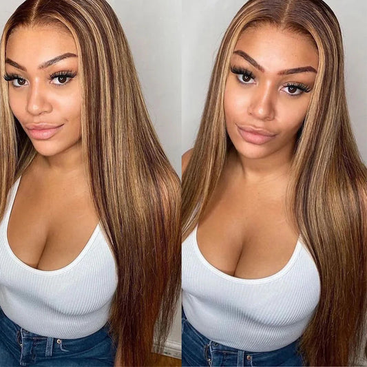 Blonde Ombre Straight Lace Front Wig