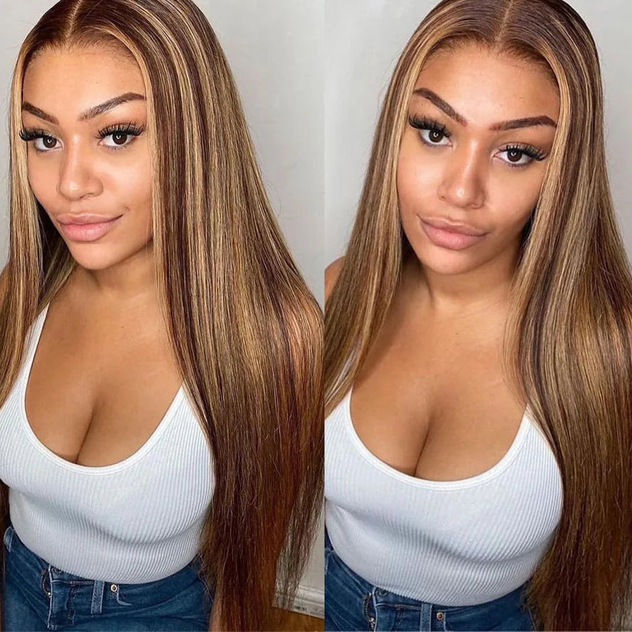 Blonde Ombre Straight Lace Front Wig