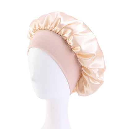 Satin Wide Brim Sleep Cap