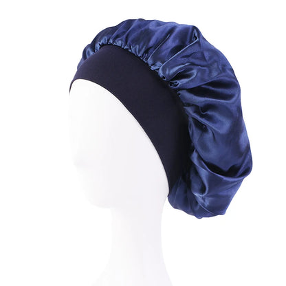 Satin Wide Brim Sleep Cap