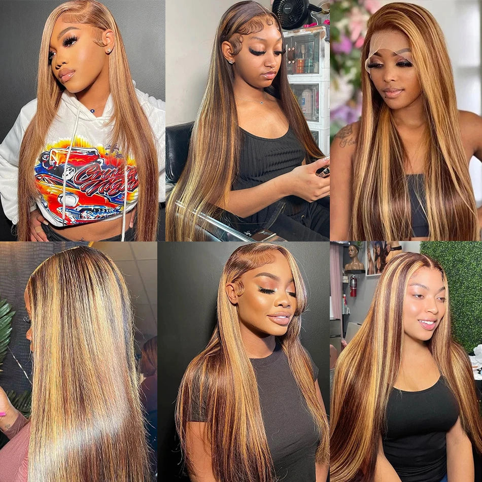 Blonde Ombre Straight Lace Front Wig