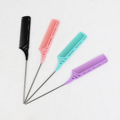 15pcs Candy Color Rat Tail Comb Set