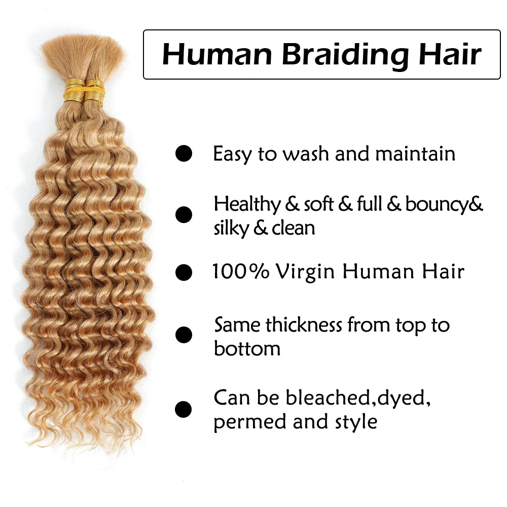 18-inch Deep Wave Human Braiding Hair