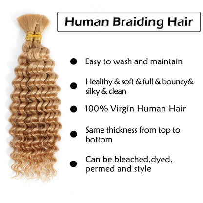 18-inch Deep Wave Human Braiding Hair