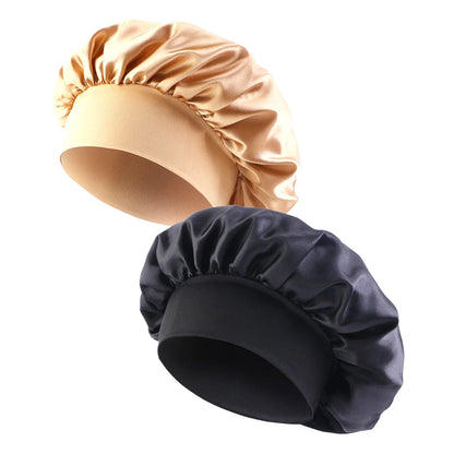 Satin Wide Brim Sleep Cap