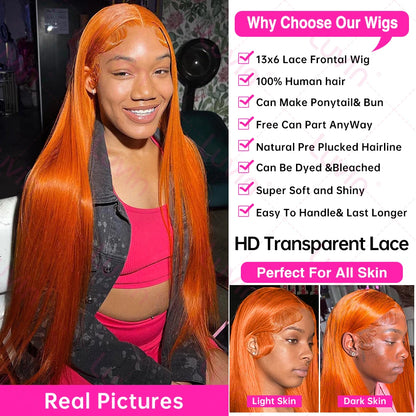 Luvin Ginger Orange Lace Front Wig – HD, Pre-Plucked