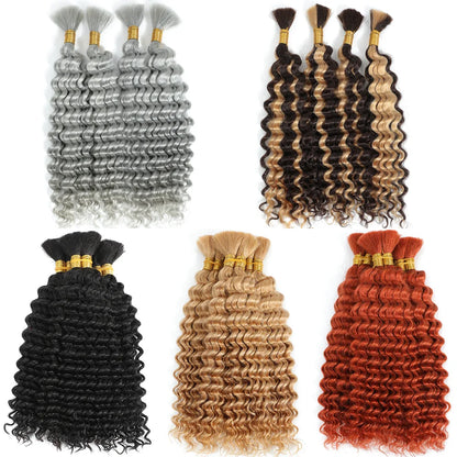 18-inch Deep Wave Human Braiding Hair