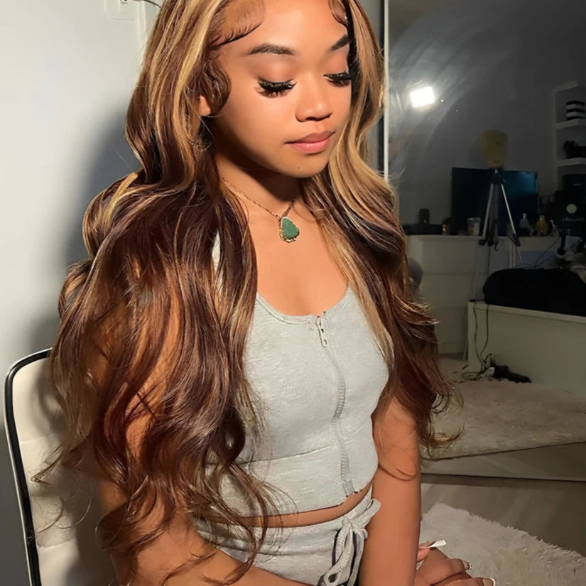 30 Inch Highlight Body Wave Lace Wig