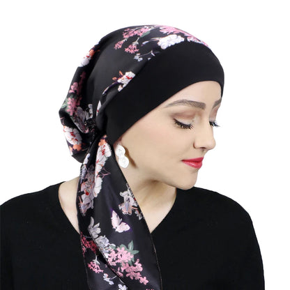 Printed Pre-Tie Headscarf Chemo Turban