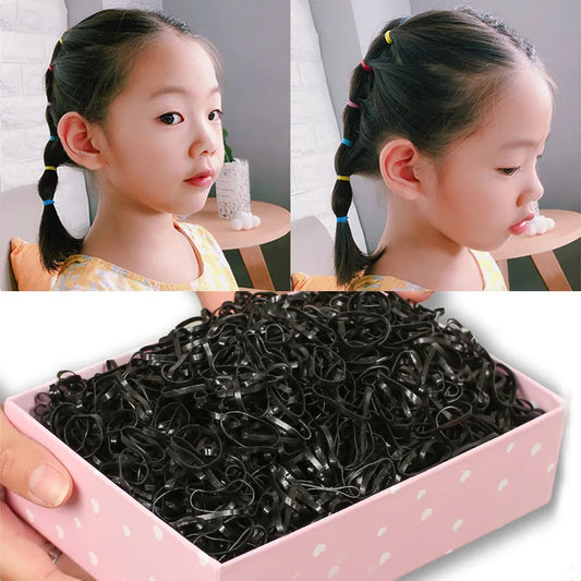 Black Hair Elastics  Ponytail Holders & Hair Ties