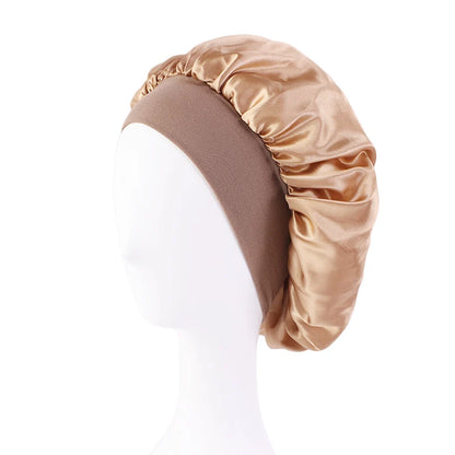 Satin Wide Brim Sleep Cap