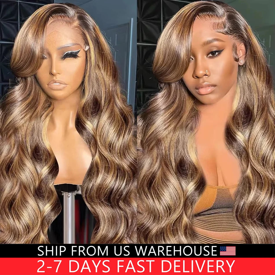 Honey Blonde Body Wave 360 Lace Front Wig