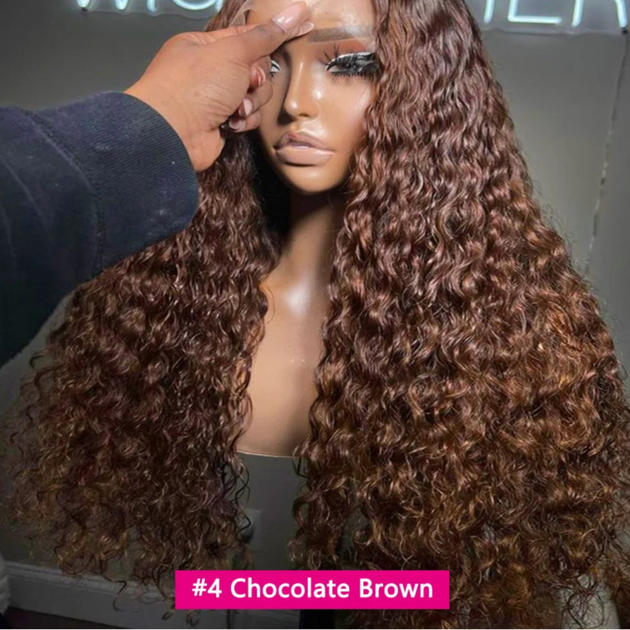 Curly Burgundy HD Lace Frontal Wig