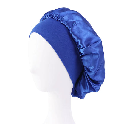 Satin Wide Brim Sleep Cap