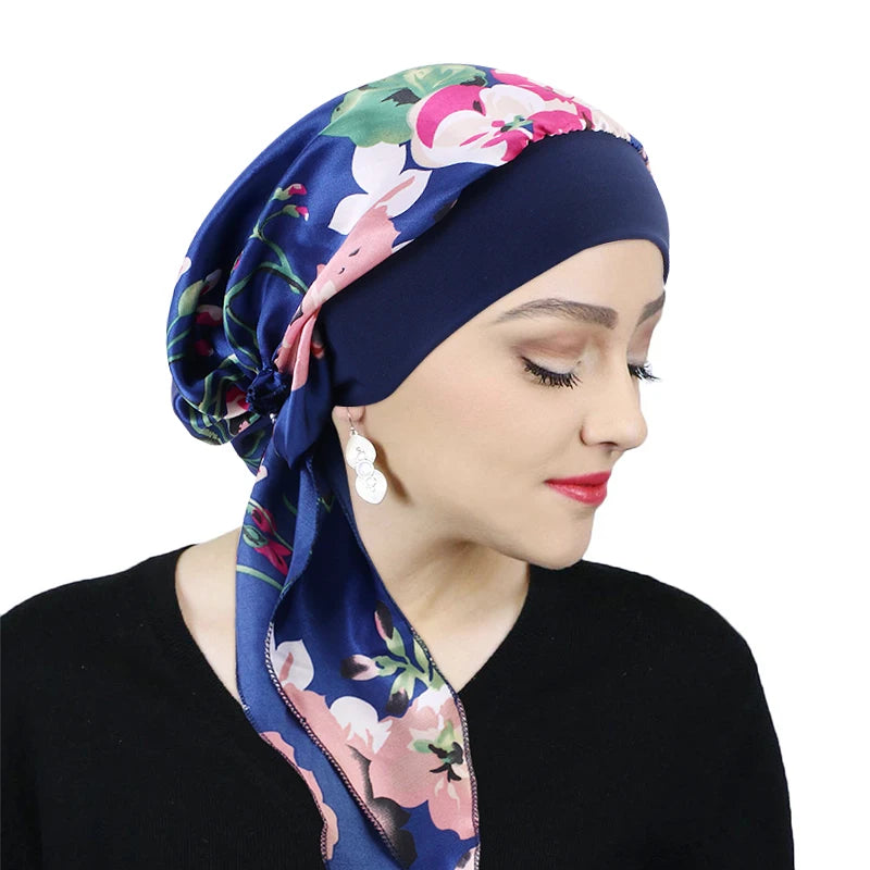 Printed Pre-Tie Headscarf Chemo Turban