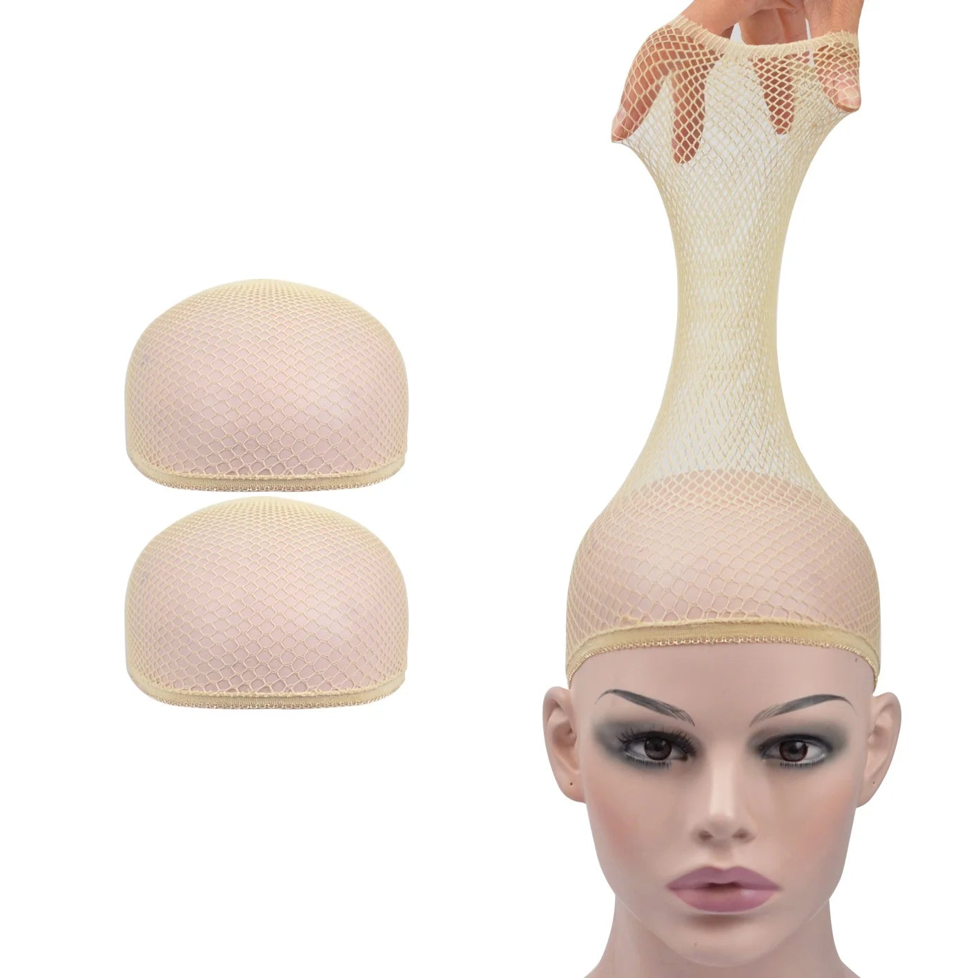 2-Piece Open Ended Hair Net Caps